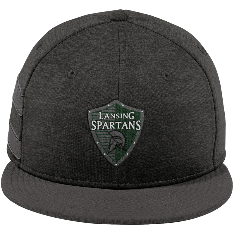 Lansing Spartans New Era Shadow Heather Striped Flat Bill Snapback Cap