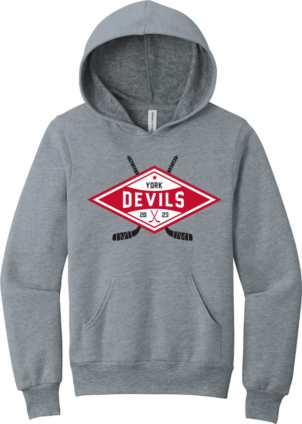 York Devils Youth Sponge Fleece Pullover Hoodie