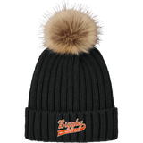 Biggby Coffee AAA Faux Fur Pom Beanie