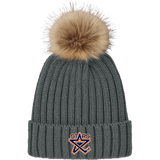 NY Stars Faux Fur Pom Beanie