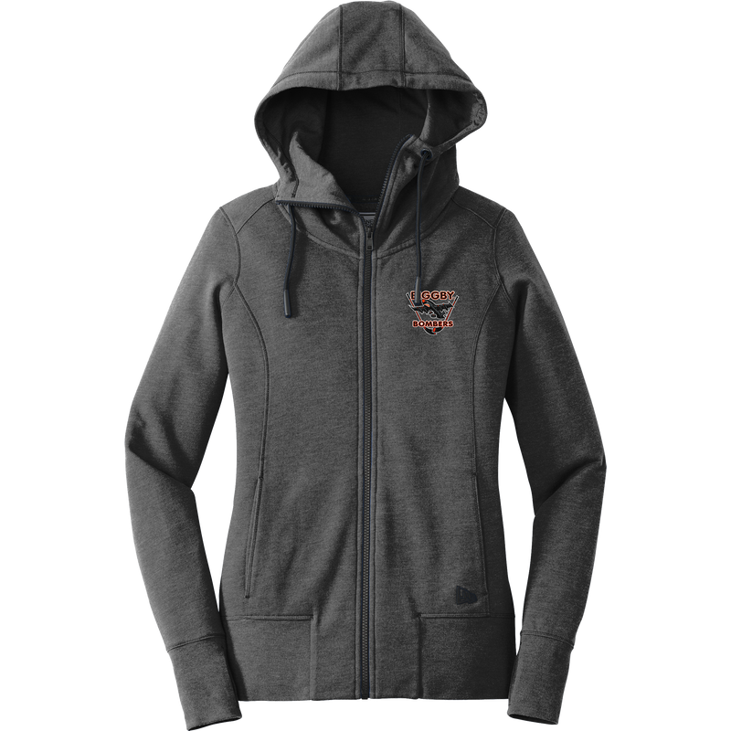 Biggby Bombers New Era Ladies Tri-Blend Fleece Full-Zip Hoodie