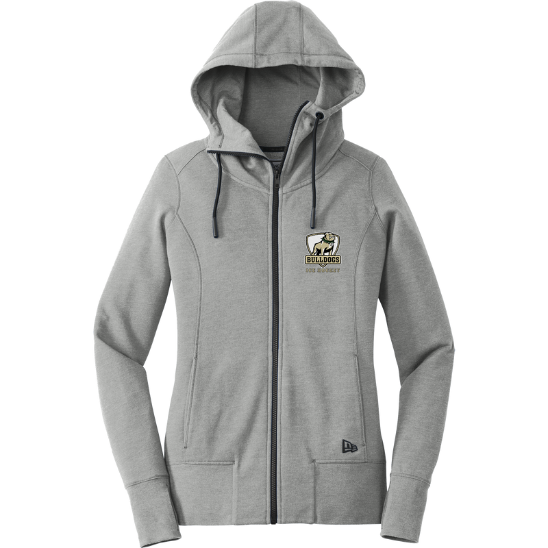 HVM Bulldogs New Era Ladies Tri-Blend Fleece Full-Zip Hoodie