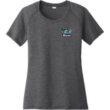 Boca Barracudas Ladies PosiCharge Tri-Blend Wicking Scoop Neck Raglan Tee