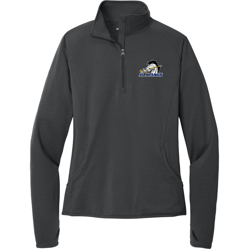 Mid-State Mustangs Ladies Sport-Wick Stretch 1/4-Zip Pullover