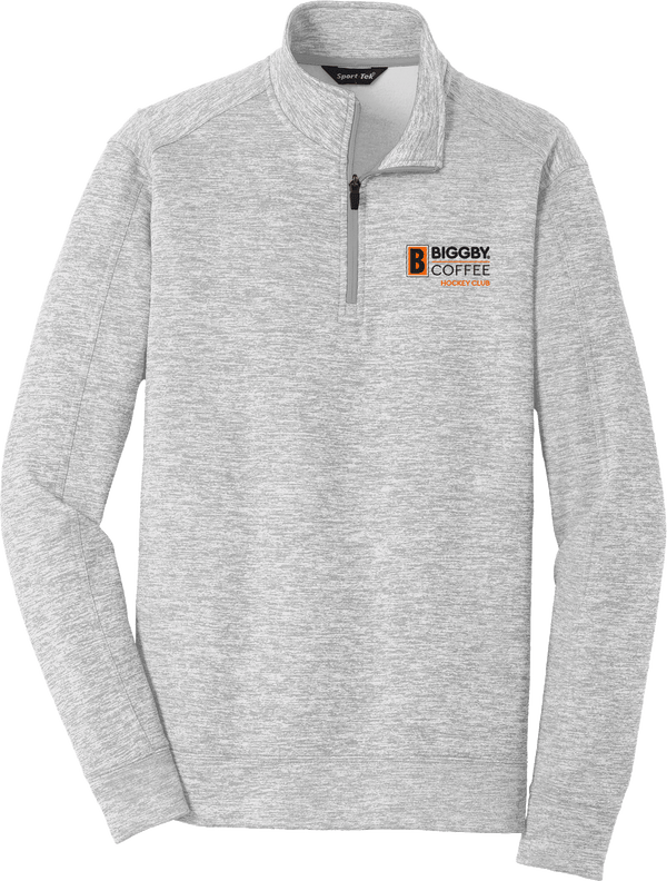 Biggby Coffee Hockey Club PosiCharge Electric Heather Fleece 1/4-Zip Pullover