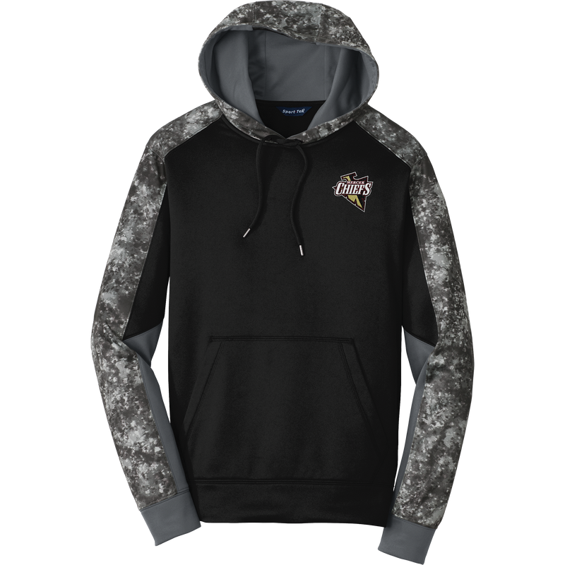 Mercer Chiefs Sport-Wick Mineral Freeze Fleece Colorblock Hooded Pullover