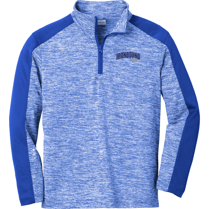 Ironbound Youth PosiCharge  Electric Heather Colorblock 1/4-Zip Pullover